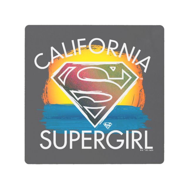Impresión En Metal Gráfico de Sunset de Supergirl de California (Anverso)