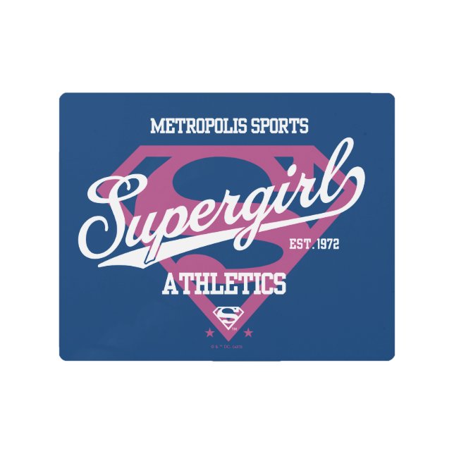 Impresión En Metal Gráfico de superchica Metropolis Sports Athletics (Anverso)