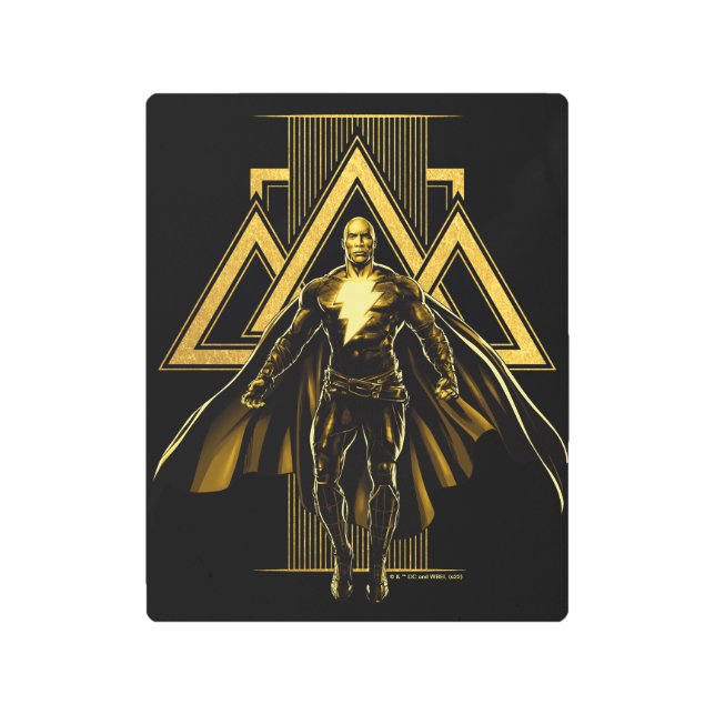 Impresión En Metal Gráfico del pilar triangular del Adam negro (Anverso)