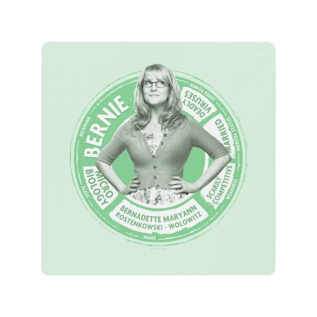 Impresión En Metal Gráfico informativo de Bernadette (Anverso)