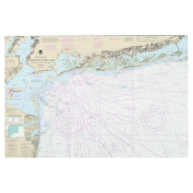 Impresión En Metal Gráfico náutico de la isla de fuego a la Giro mari (Anverso)