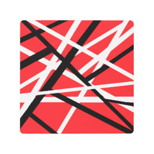 Impresión En Metal Gráfico rojo, negro y blanco