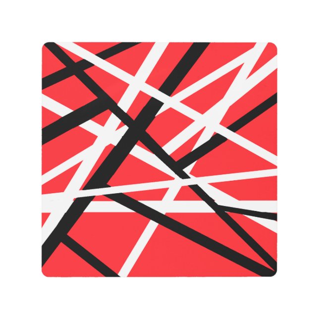 Impresión En Metal Gráfico rojo, negro y blanco (Anverso)