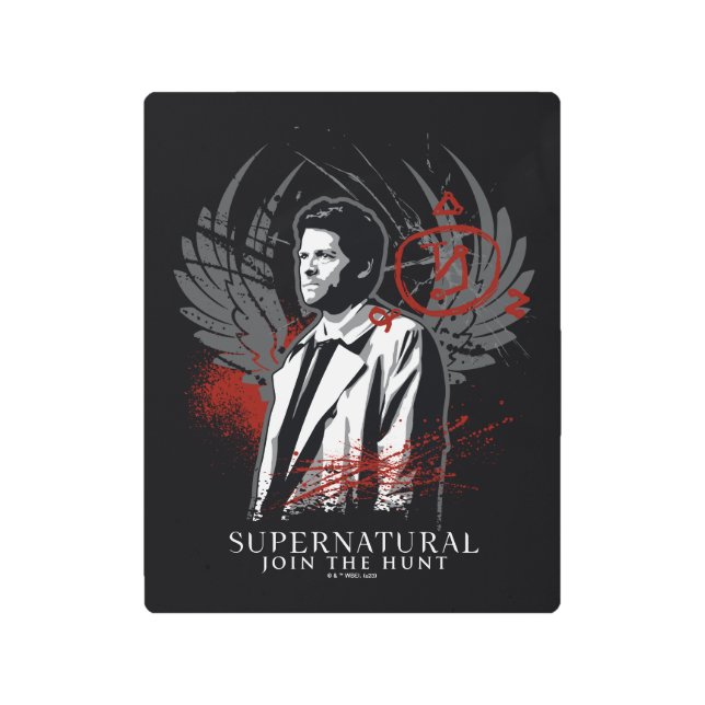 Impresión En Metal Grafiti de Castiel Supernatural (Anverso)