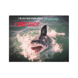 Impresión En Metal Gran brea de tiburón blanco