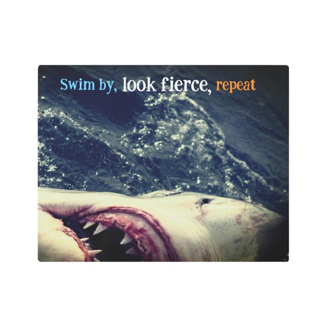 Impresión En Metal Grandes mandíbulas de tiburón blanco (Anverso)