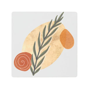 Impresión En Metal Green Stalk Boho