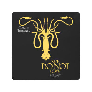 Impresión En Metal Greyjoy Sigil - We Do Not Sow