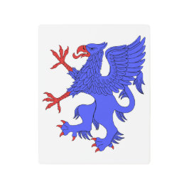 Impresión En Metal Griffin Rampant Azure