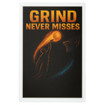 Grind Never Misses – Basketball Motivation Design