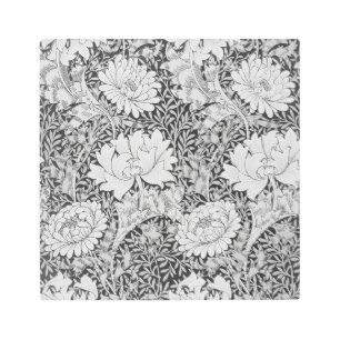 Impresión En Metal Gris crisantemo, William Morris