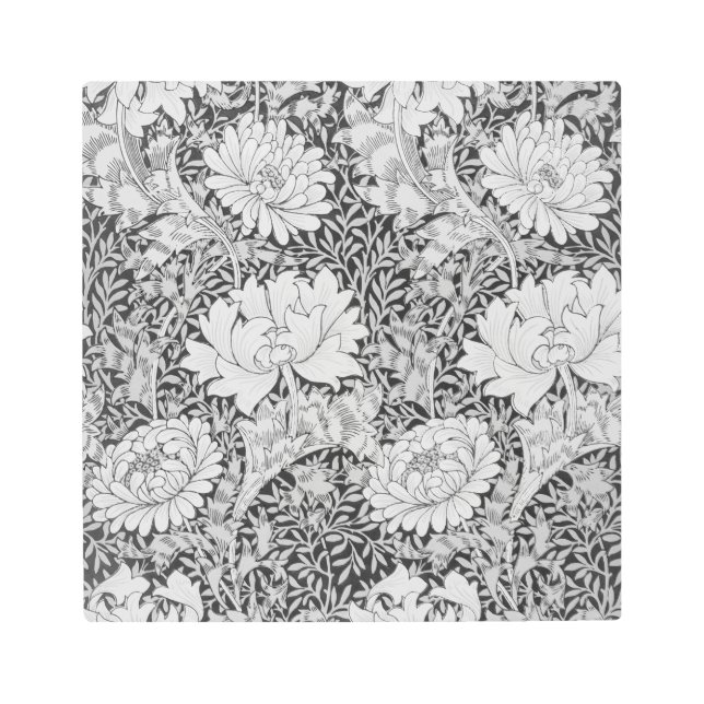 Impresión En Metal Gris crisantemo, William Morris (Anverso)