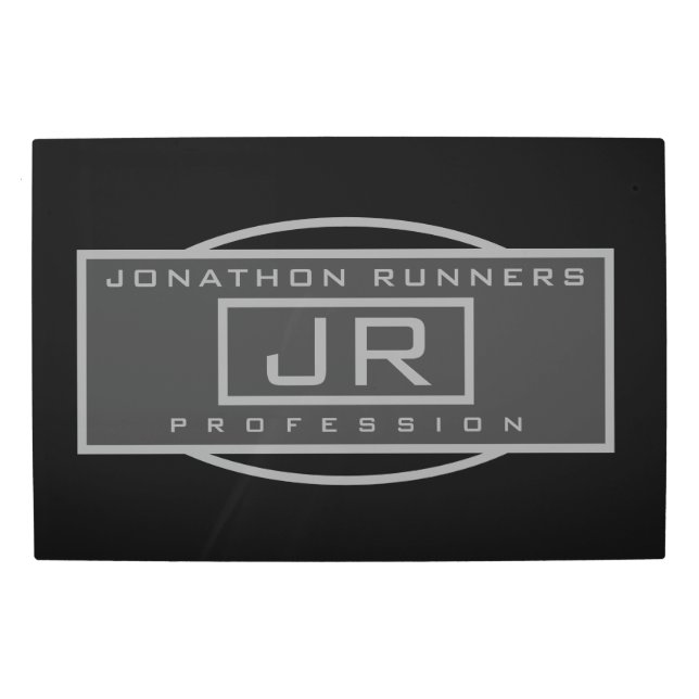 Impresión En Metal Gris oscuro y negro esporátricos de los hombres (Anverso)