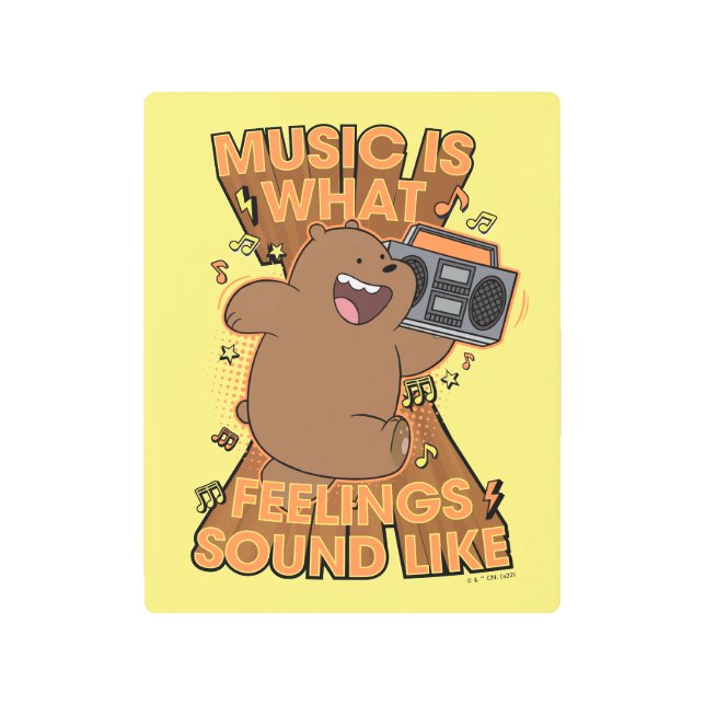 Impresión En Metal Grizz - Music is What Feelings Sound Like (Anverso)