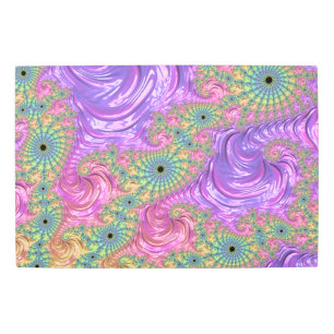 Impresión En Metal Groovy Trippy Boho Jewel Tone Rainbow Fractal