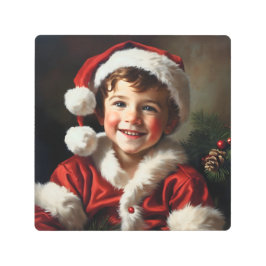 Impresión En Metal Guapo chico Santa Claus Rústico y acogedor estétic