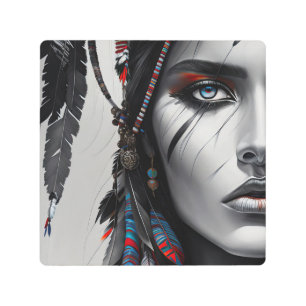 Impresión En Metal Guerrero tribal