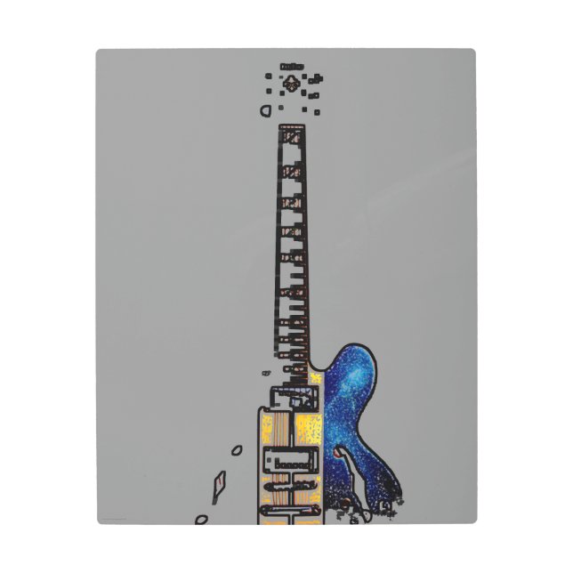 Impresión En Metal Guitar 4 16x20 (40x50cm) wamecna (Anverso)