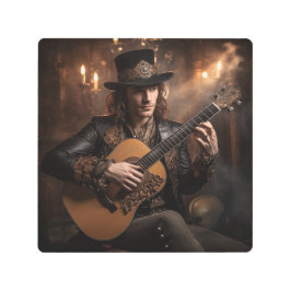 Impresión En Metal Guitarista de Steampunk