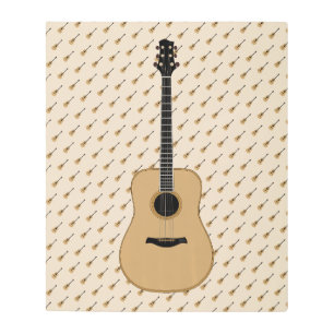 Impresión En Metal Guitarra encantadora