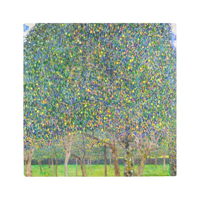 Impresión En Metal Gustav Klimt - Árbol de peras (Anverso)