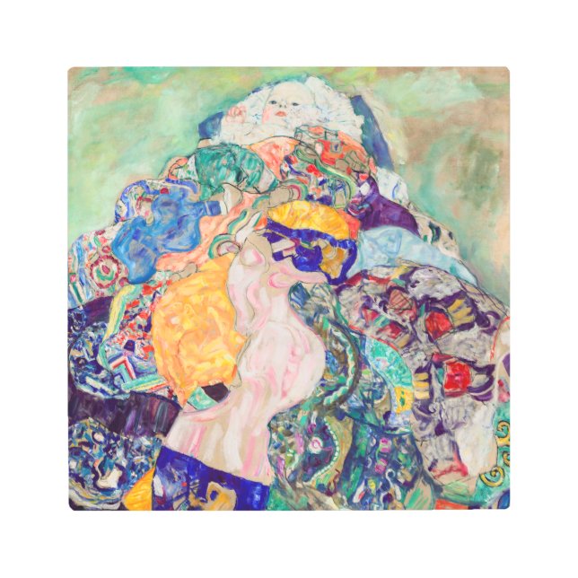 Impresión En Metal Gustav Klimt - Bebé / Cuna (Anverso)