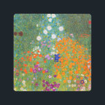 Impresión En Metal Gustav Klimt - Jardín de flores<br><div class="desc">Jardín de flores - Gustav Klimt en 1905-1907</div>