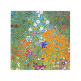 Impresión En Metal Gustav Klimt - Jardín de flores