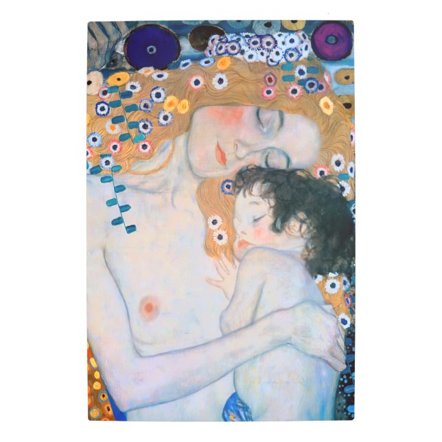 Impresión En Metal Gustav Klimt - Madre e hijo (Anverso)