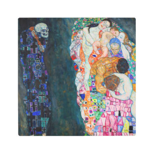 Impresión En Metal Gustav Klimt - Muerte y vida