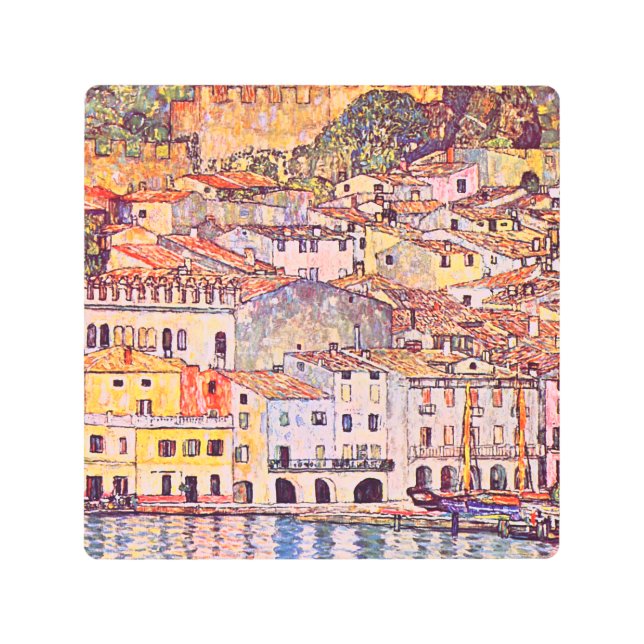 Impresión En Metal Gustav Klimt . Pintura de Malcesine am Gardasee (Anverso)