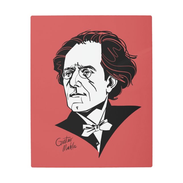 Impresión En Metal Gustav Mahler (Anverso)