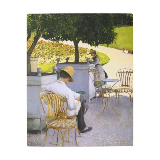 Impresión En Metal Gustave Caillebotte - Los árboles Naranjas (Anverso)