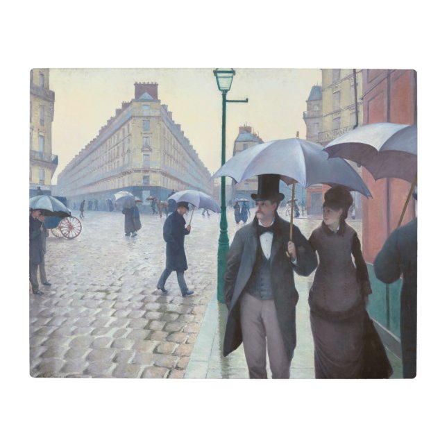 Impresión En Metal Gustave Caillebotte - Paris Street; Rainy Day (Anverso)