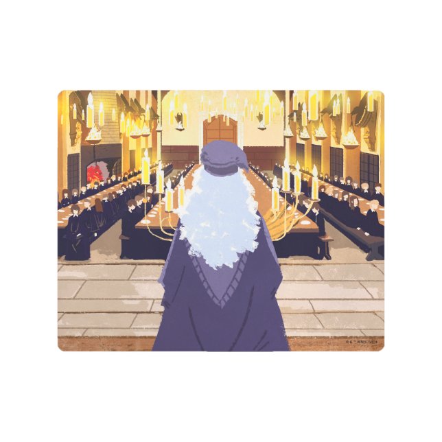 Impresión En Metal Hablando en el Gran Salón de Hogwarts (Anverso)