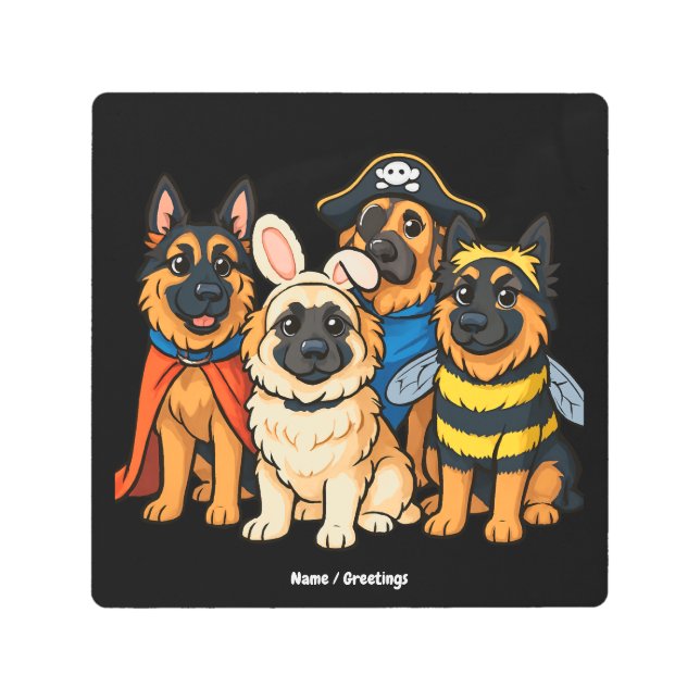 Impresión En Metal Halloween, curioso fantasma del perro fantasma del (Anverso)