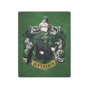 Impresión En Metal HARRY POTTER™   Anime Draco Malfoy House Crest