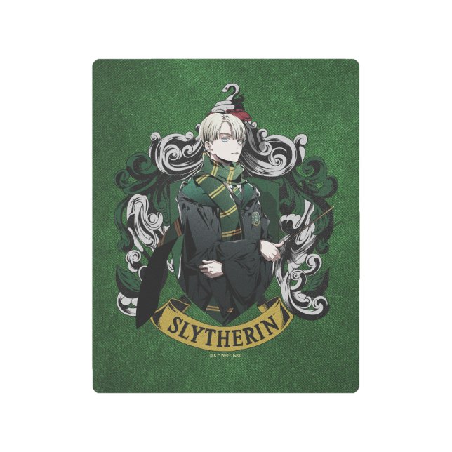 Impresión En Metal HARRY POTTER™ | Anime Draco Malfoy House Crest (Anverso)