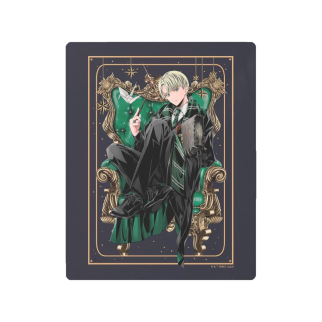 Impresión En Metal HARRY POTTER™ | Anime Draco Malfoy Seated (Anverso)
