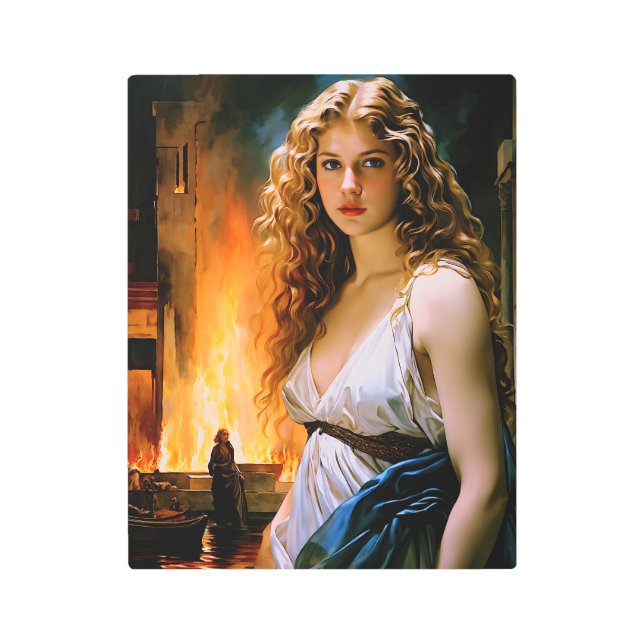 Impresión En Metal "Helen, la belleza de un espartano, el fuego de Tr (Anverso)