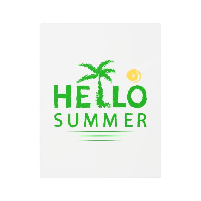 Impresión En Metal Hello Summer (Anverso)