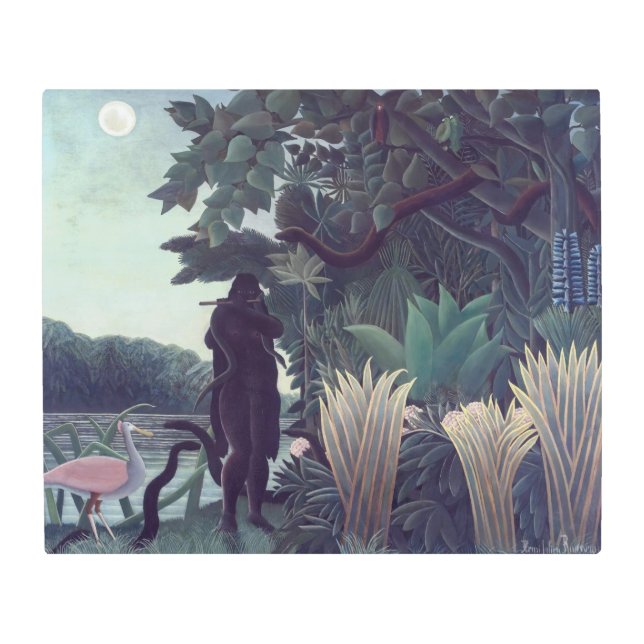 Impresión En Metal Henri Rousseau - El encantador de serpientes (Anverso)