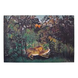 Impresión En Metal Henri Rousseau - El león hambriento