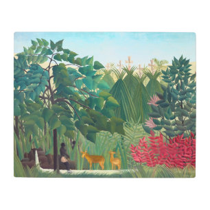 Impresión En Metal Henri Rousseau - La cascada
