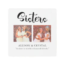  Hermanas Caligrafía 2 Collage de fotos Cita a her