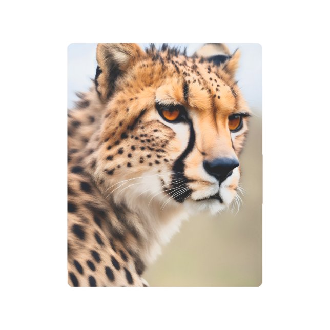 Impresión En Metal Hermosa Cheetah (Anverso)