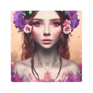 Impresión En Metal Hermosa encantadora Fantasy AI Art