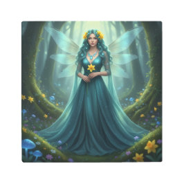 Impresión En Metal Hermosa Fada de la Marcha de Aquamarine