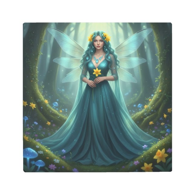 Impresión En Metal Hermosa Fada de la Marcha de Aquamarine (Anverso)