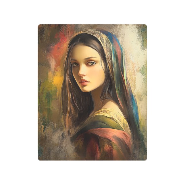 Impresión En Metal Hermosa mujer renacentista (Anverso)